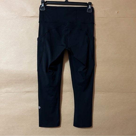 Lululemon | Fast & Free Crop II Nulux 19" High Rise Leggings Pocket Black Size 4 - Picture 8 of 11